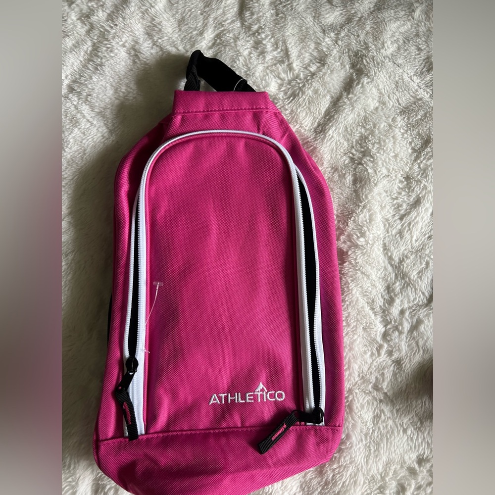 NWOT Athletico Pink Shoe Bag Travel Shoe Organizer Portable Zip Carry Case